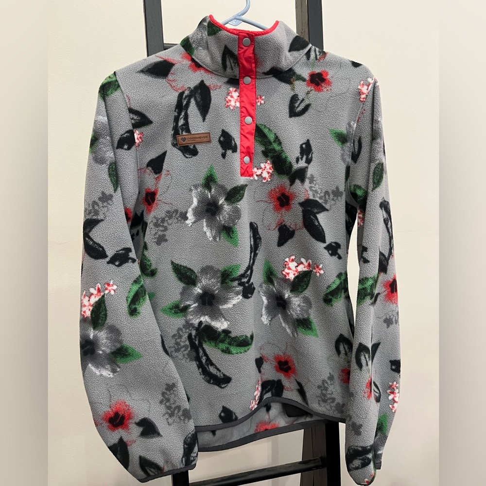 Obermeyer Heritage Collection Boulder Fleece Pullover Girl’s Size XLarge Floral